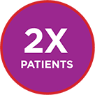 2X patients icon.