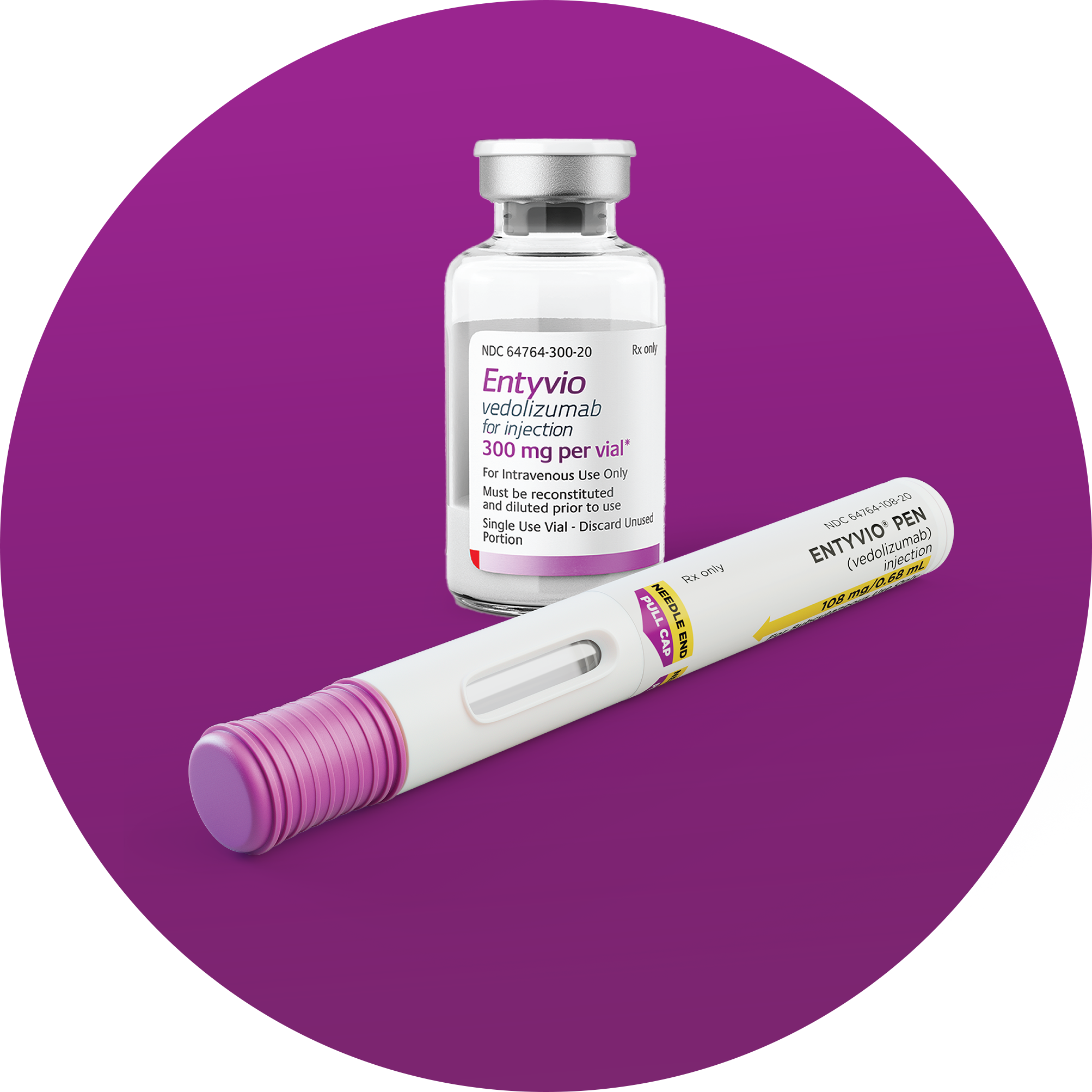 ENTYVIO vial and ENTYVIO Pen.