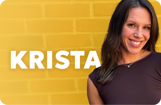 Krista, real patient living with Crohn’s.