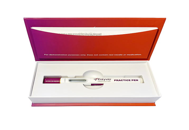 ENTYVIO Pen injection training kit.