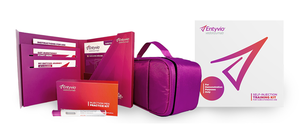 ENTYVIO self-injection training kit.