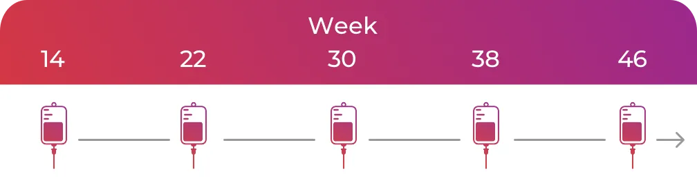 First-year maintenance schedule for ENTYVIO®.