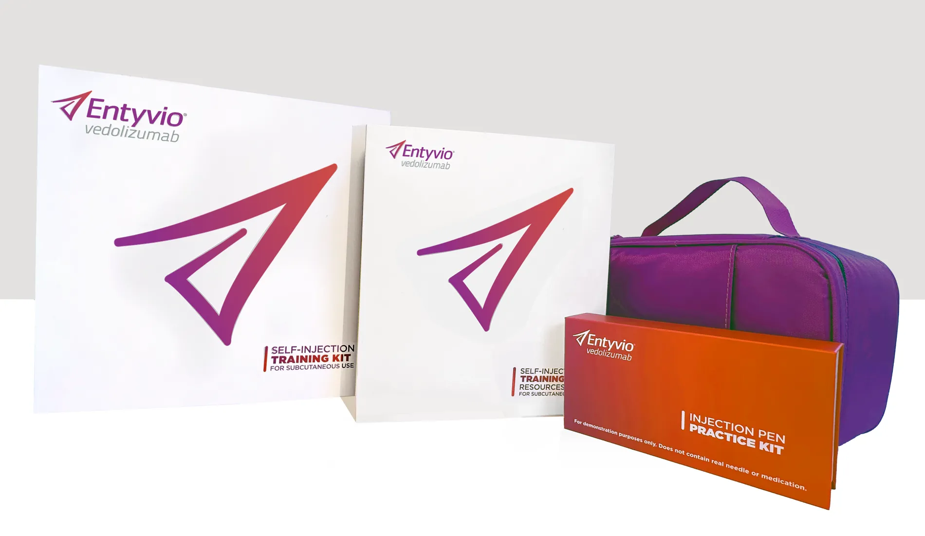 ENTYVIO self-injection training kit.