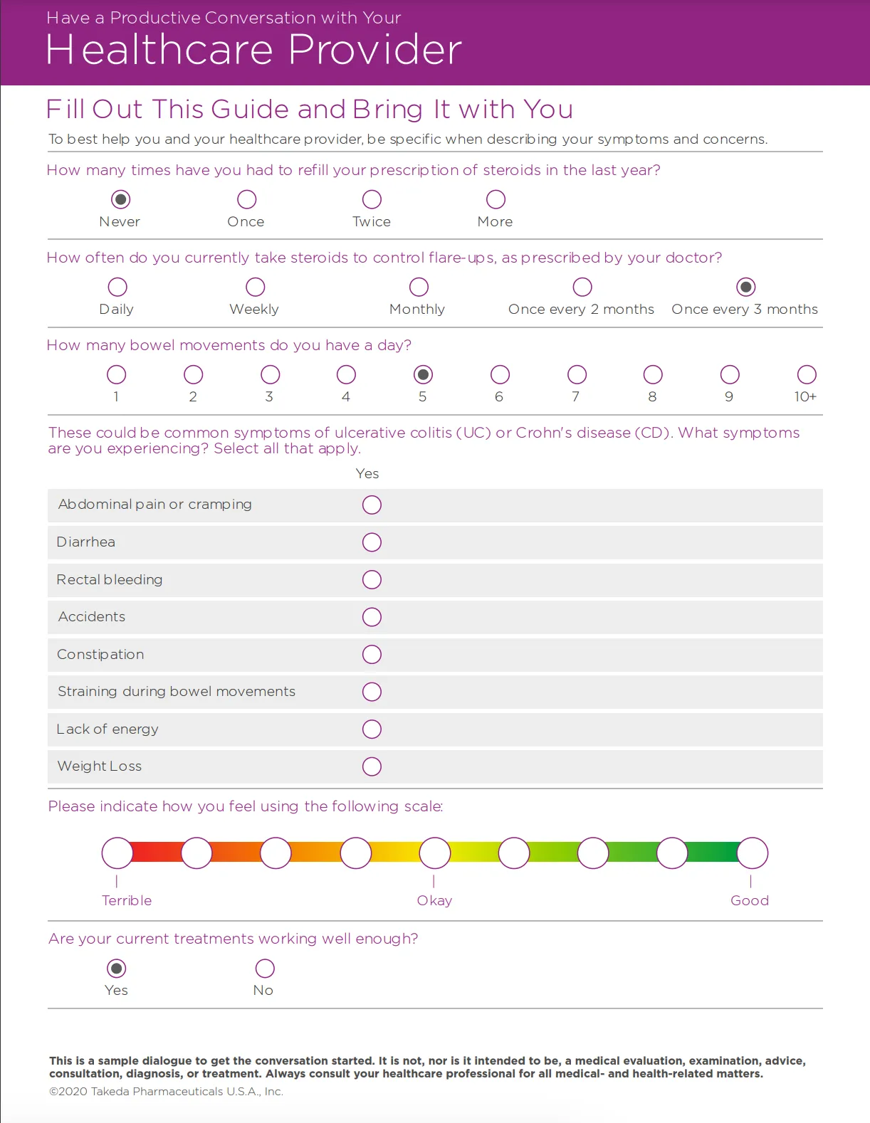 Download and print the doctor visit guide.