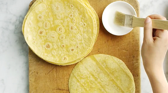 Pineapple Salsa With Spiced Tortilla Chips Recipe.