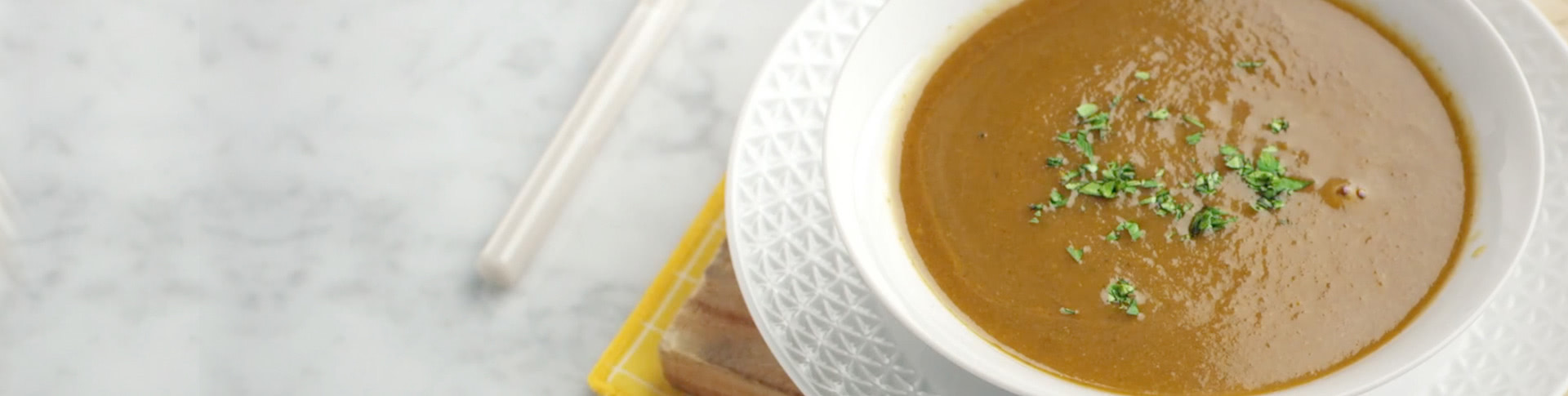 Curried Squash Soup with Coconut Milk Recipe.