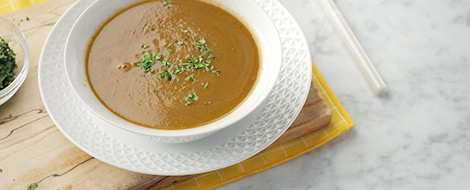 Curried Squash Soup with Coconut Milk Recipe.