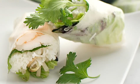 Vietnamese Shrimp-and-Herb Spring Rolls Recipe.