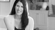 Black and white photo of Jen, who gives advice for those considering treatment with ENTYVIO®.